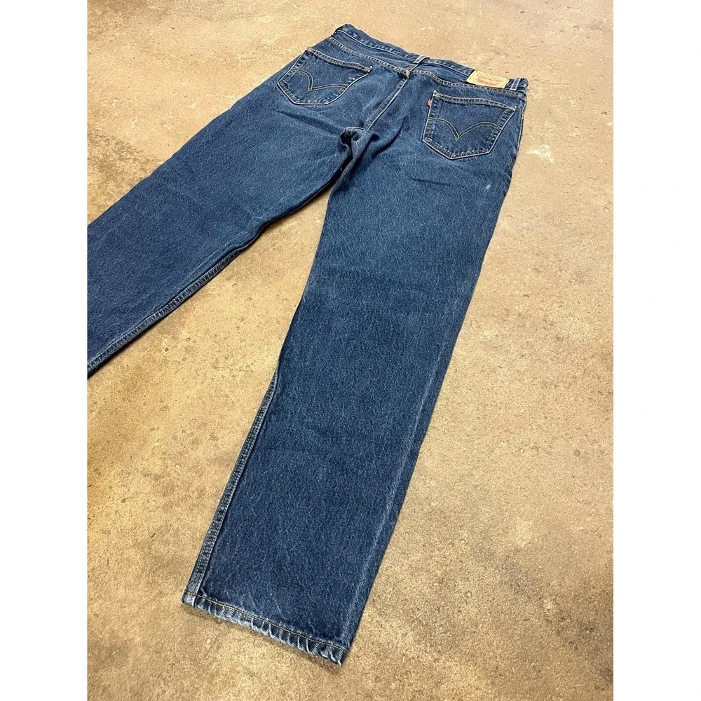 Vintage Levi's 550 Straight Leg Jeans Men 36x34 Blue Denim Relaxed Fit High Rise